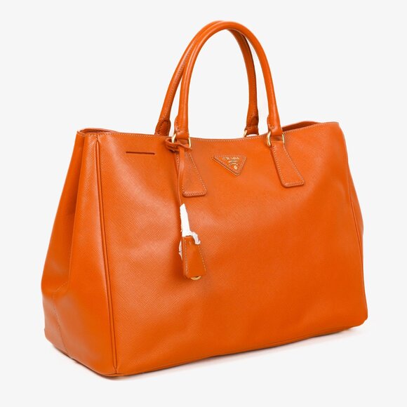 Prada Orange Papaya Saffiano Lux Tote Bag BN1844 - Picture 2 of 15